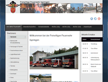 Tablet Screenshot of feuerwehr-ispringen.net